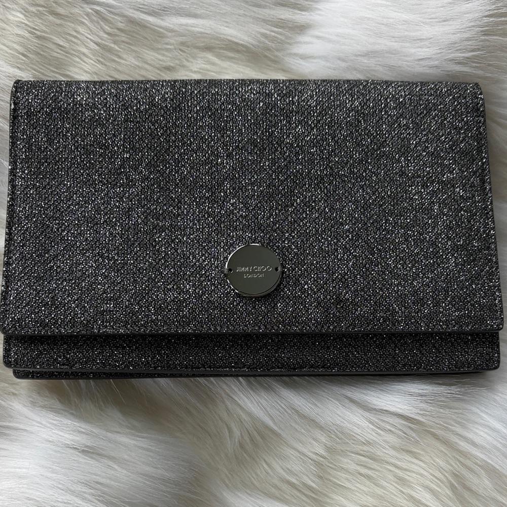 Jimmy Choo Shimmering Black Clutch